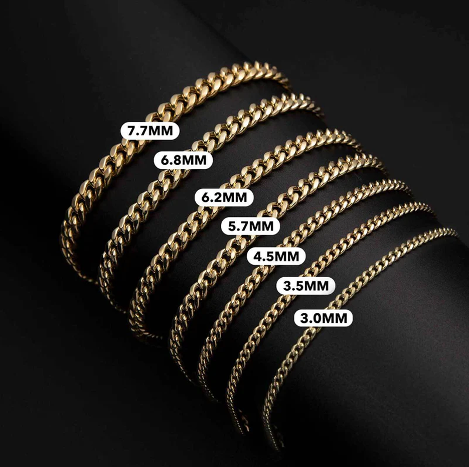 14K Gold Miami Cuban Link Chain Anklet 3mm-3
