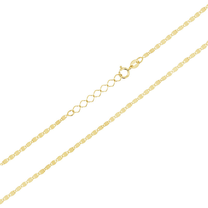 Collar de cadena con espejo de oro de 14 quilates-3