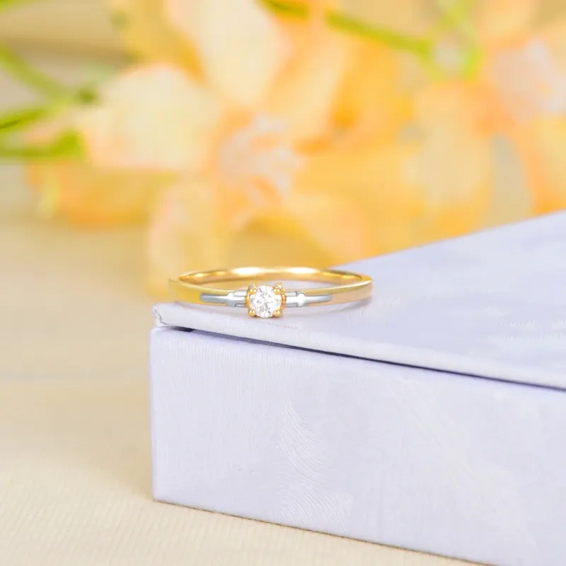 10K Gold Moissanite Couple Ring-3
