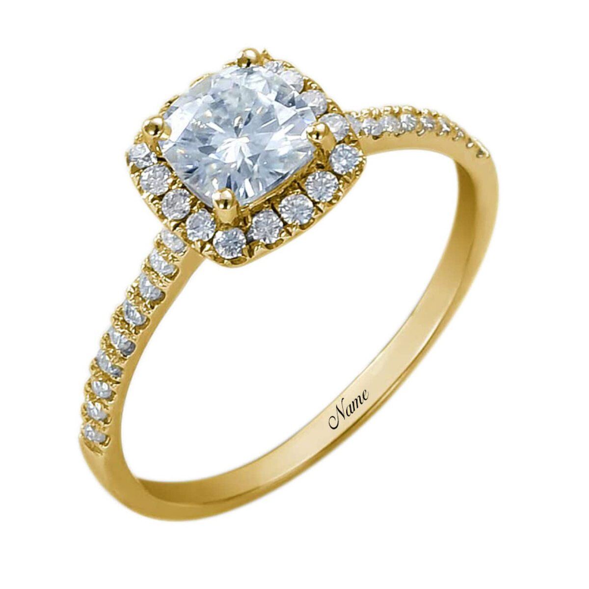 14K Gold Moissanite Couple Wedding Ring-1