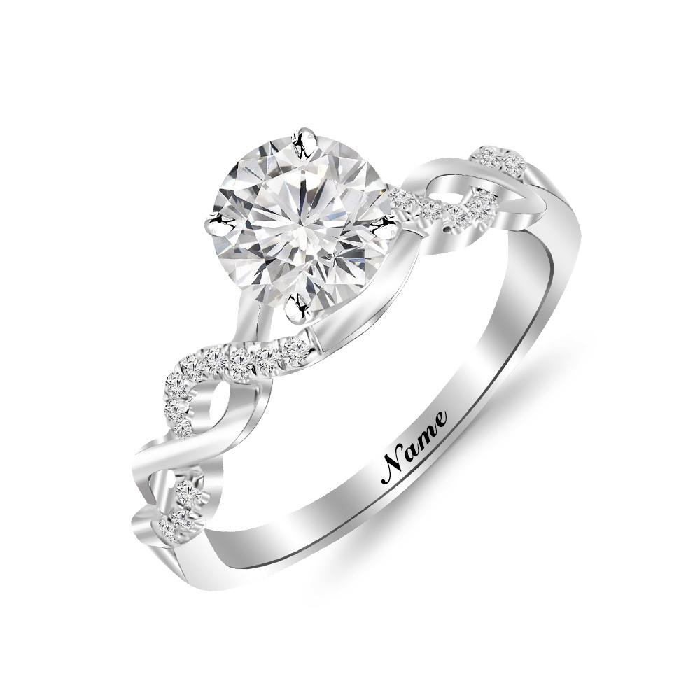 14K Gold Moissanite Wedding Ring-1