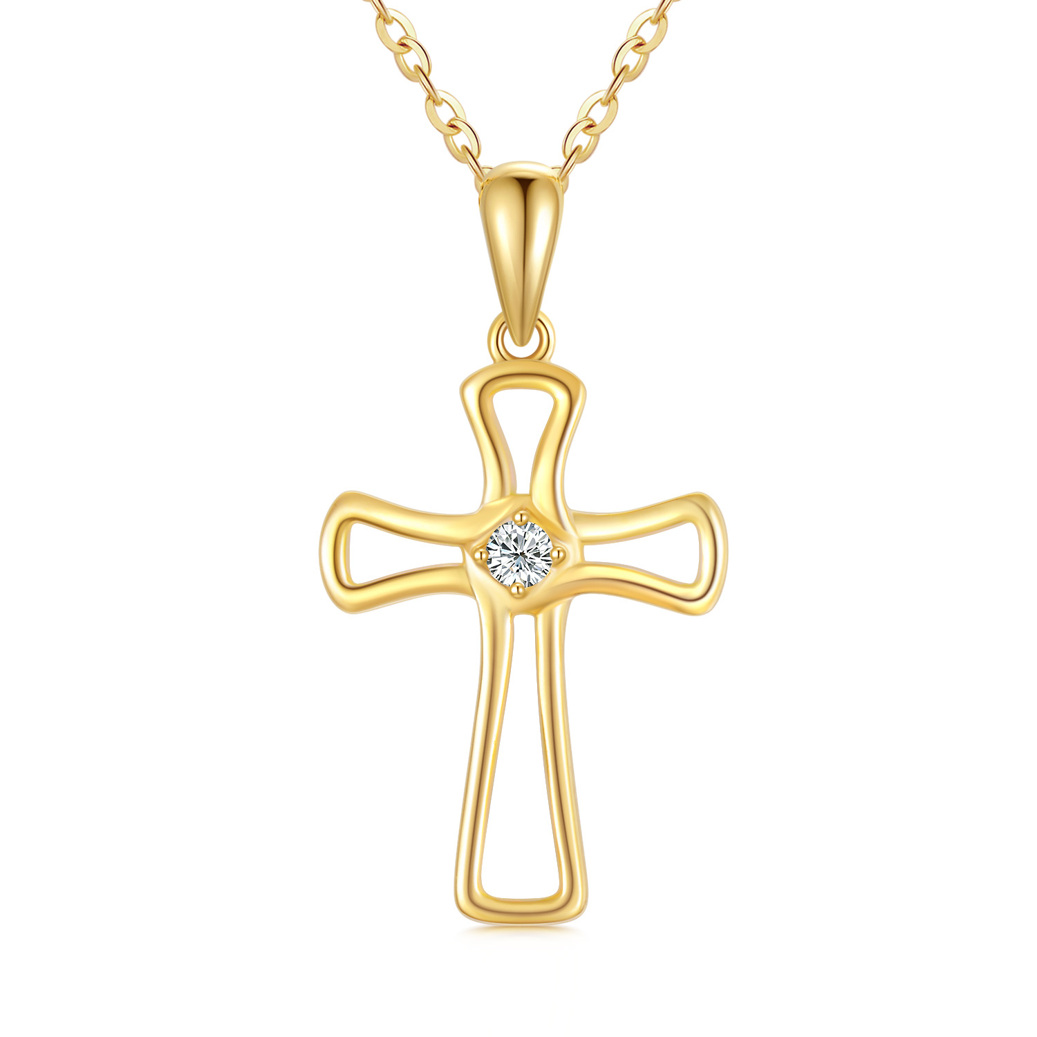 14K Gold Moissanite… - image