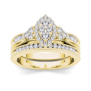 10K Gold Moissanite Crown Engagement Ring-53