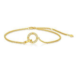 10K Gold Moissanite Generation Ring Charm Bracelet-53