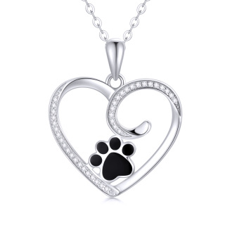 10K Gold Moissanite Heart Pendant Necklace-12