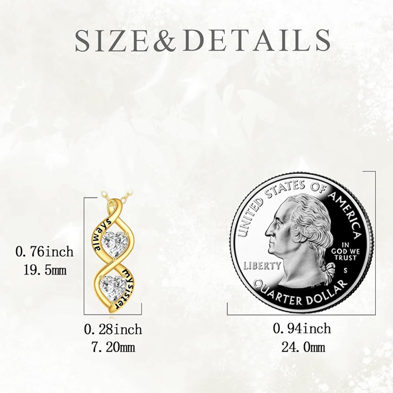 9K White Gold Moissanite Infinity Symbol Pendant Necklace-5