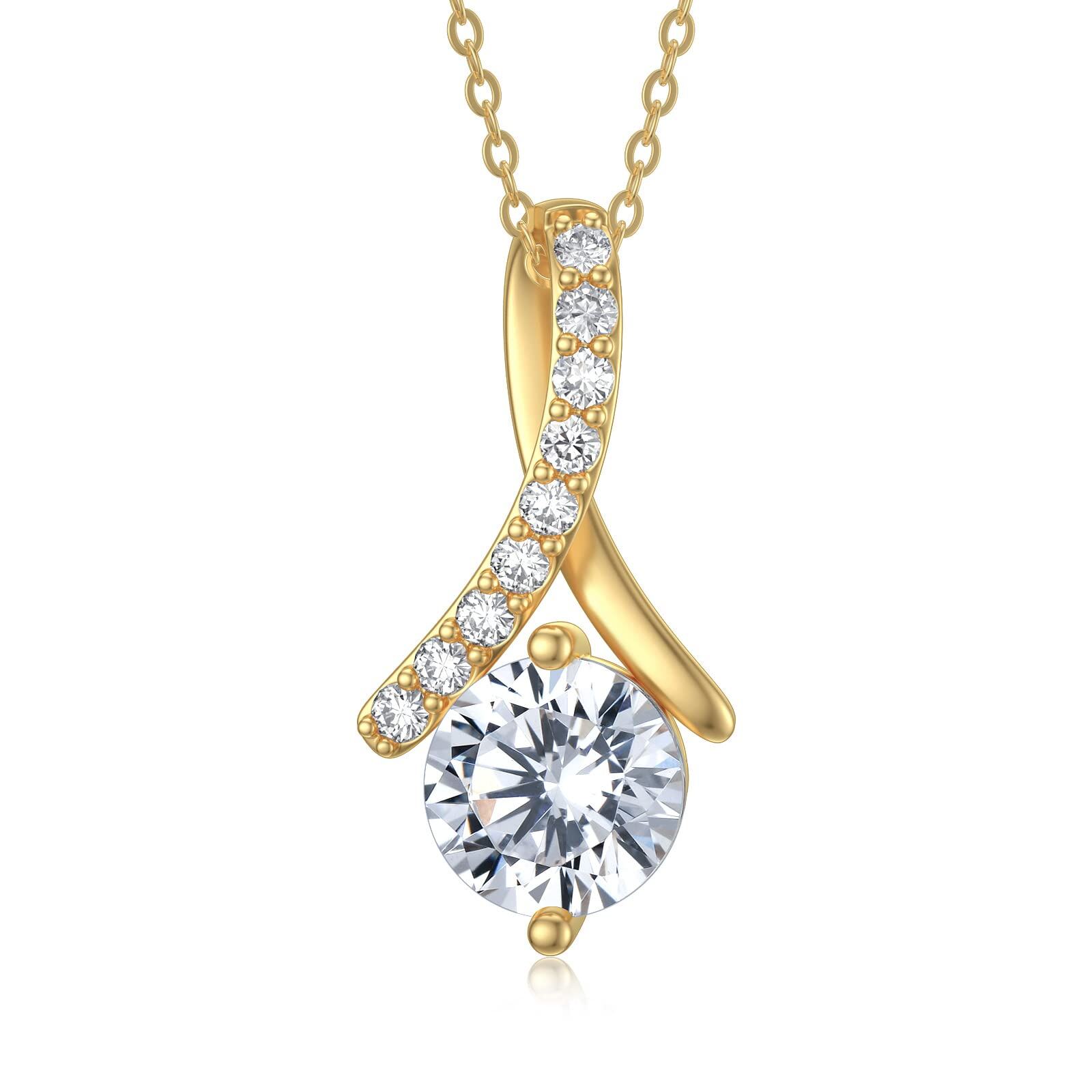 14K Gold Moissanite… - image