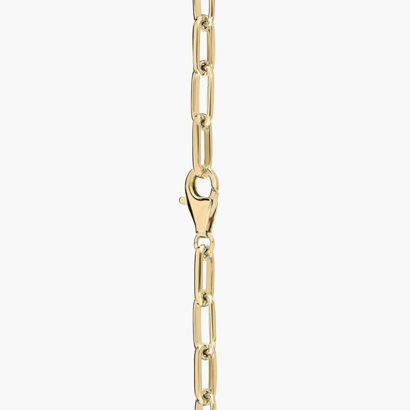 14K Gold Moissanite Paperclip Bracelet-2