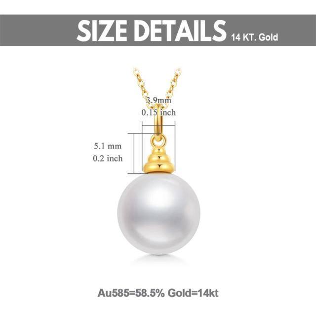 14K Gold Moissanite & Pearl Couple Pendant Necklace-5