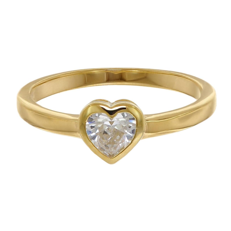 Anel de coração personalizado com gravura em ouro vermeil e moissanita para mulher-15