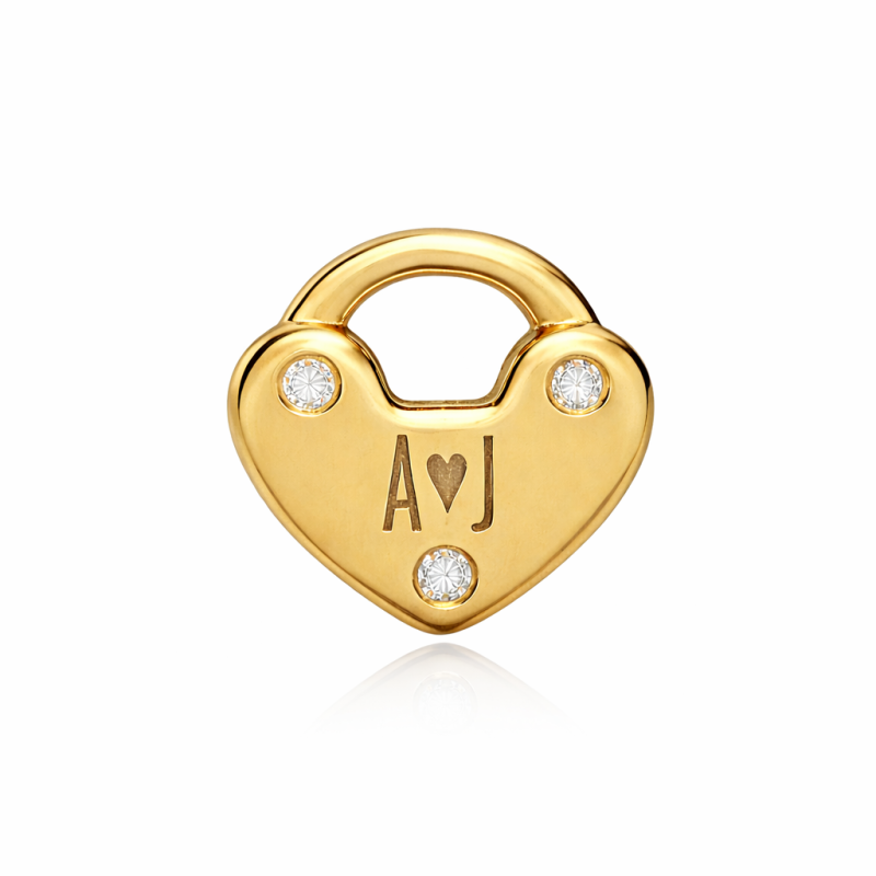 Pendentifs à graver en or 14K avec moissanite et lettre initiale personnalisée-1