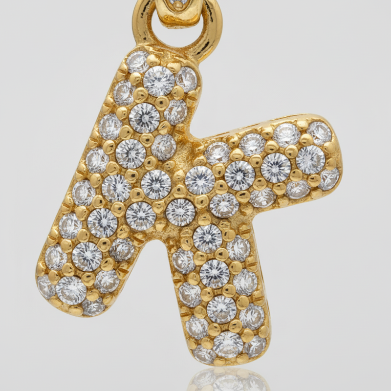 Colliers avec pendentif initial personnalisé en or 18 carats et moissanite-4