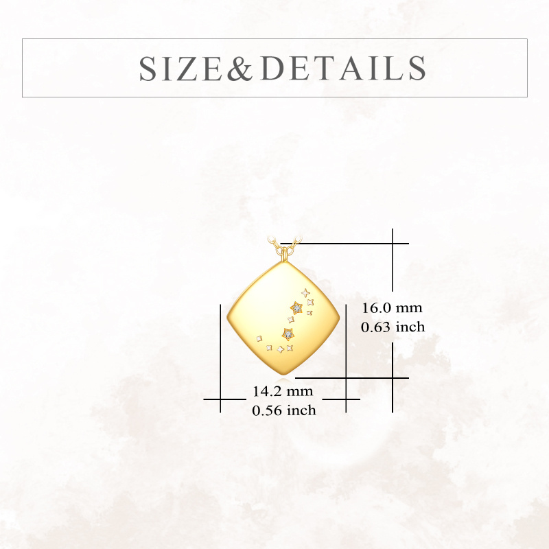 Halskette mit Moissanit-Anhänger in Skorpion-Optik aus 18-karätigem Gold-5