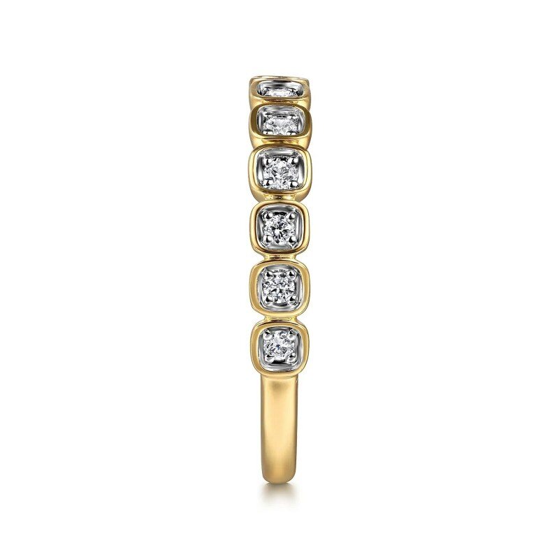 10K Gold Moissanite Stackable Ring-3