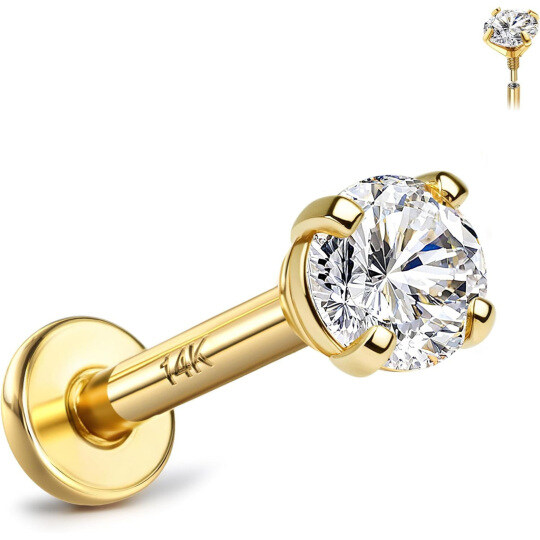 10K Gold Moissanite Stud Earrings