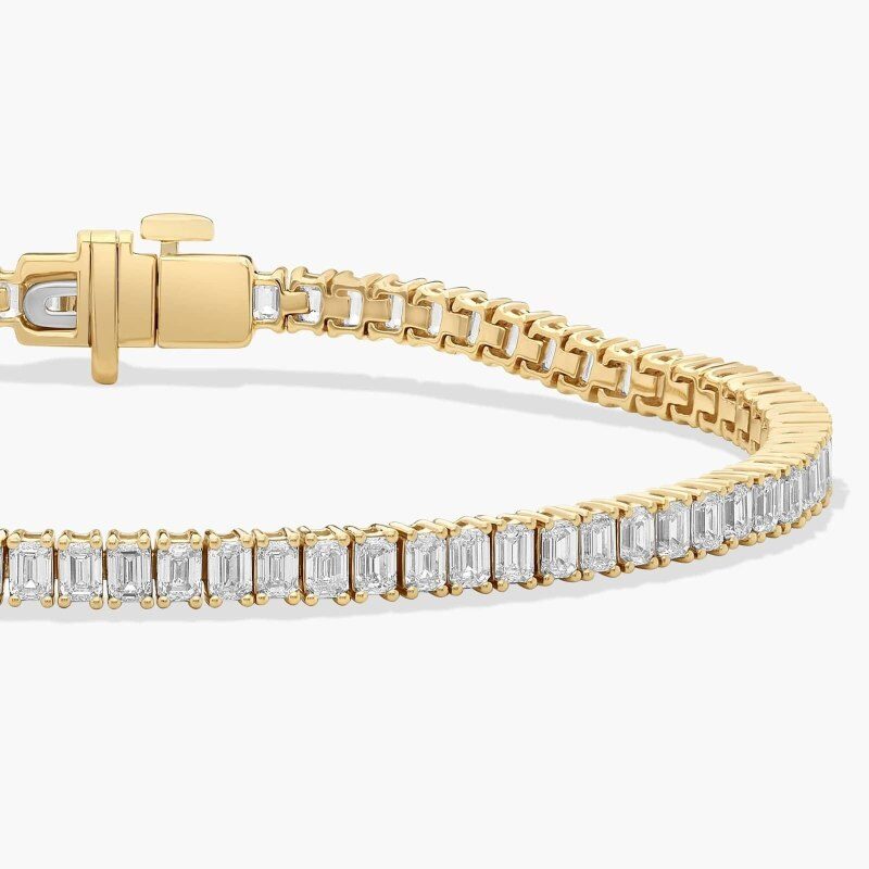 14K Gold Moissanite Tennis Bracelet-4