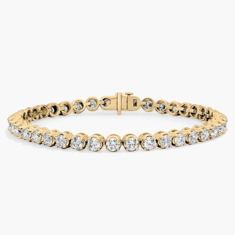 Bracelet de tennis en or 14K et moissanite-1