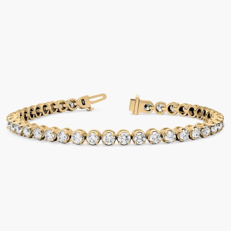 Bracelet de tennis en or 14K et moissanite-5