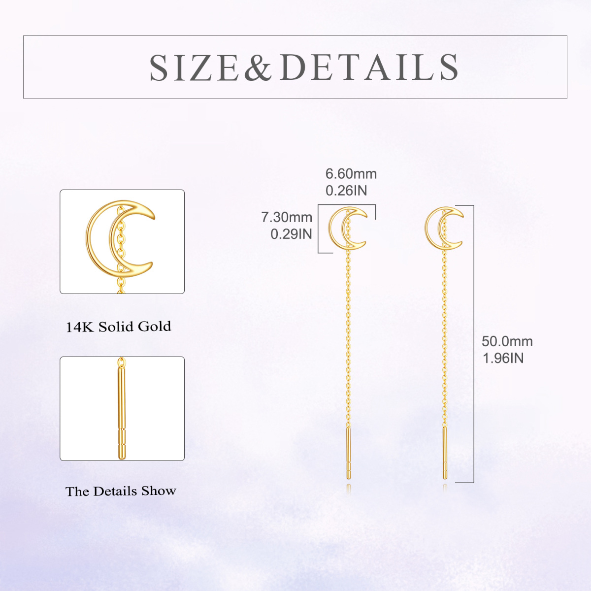 14K Gold Moon Drop Earrings-5