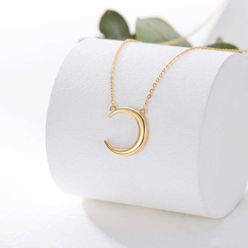 Collar Colgante Luna Oro 10K-3