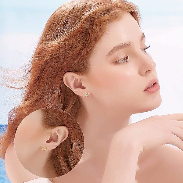 Orecchini Oro Giallo Con Sole | Confronta Prezzi - Foto 11