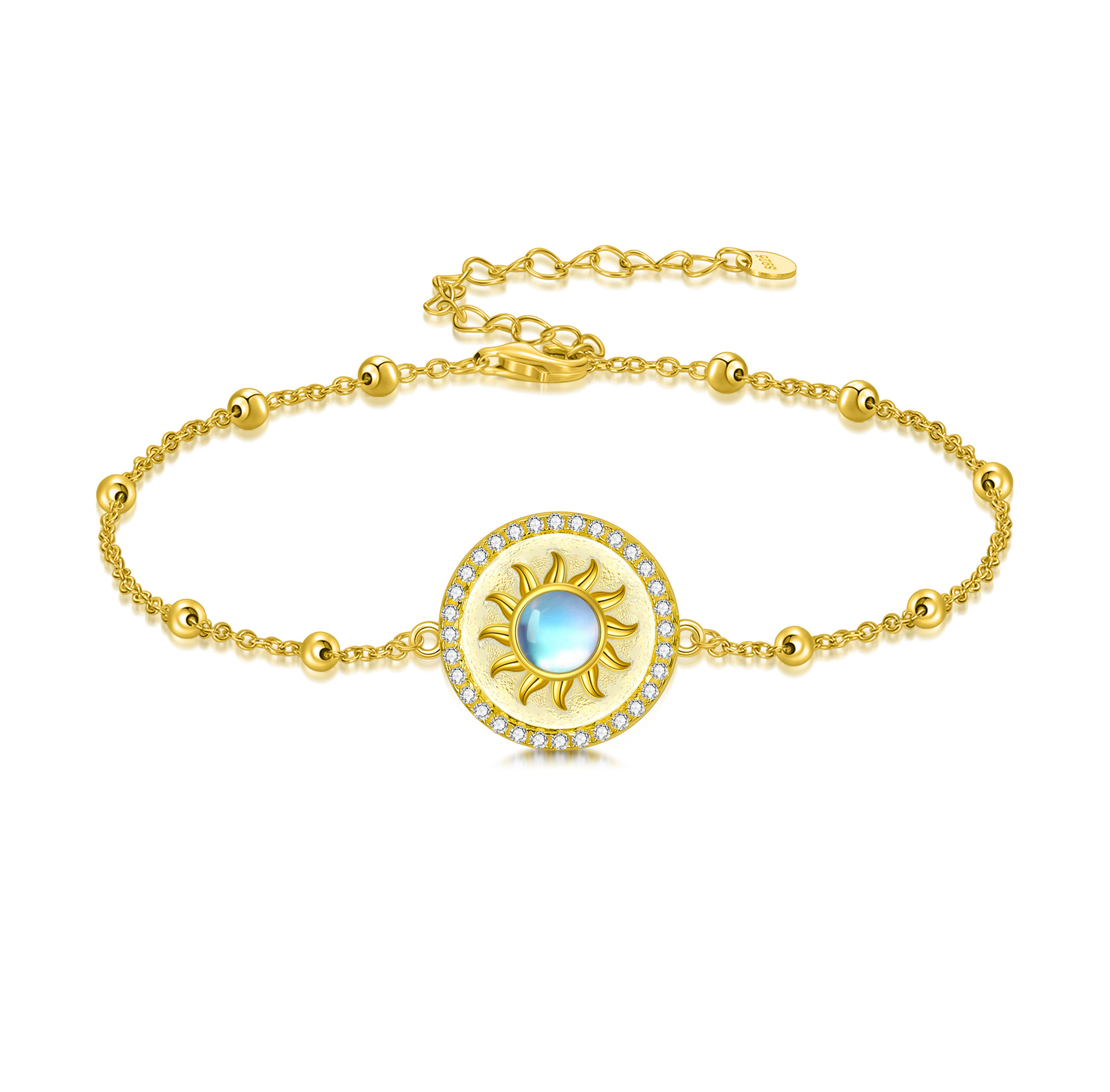 14K Gold Moonstone … - image