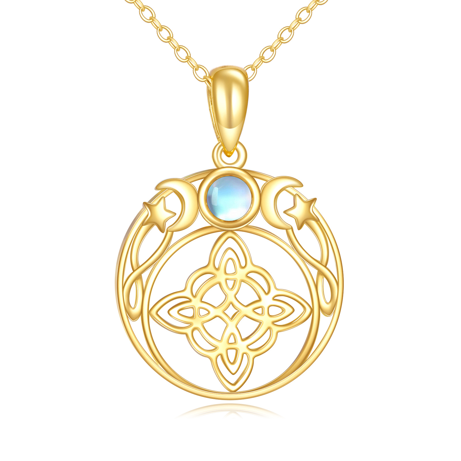 14K Gold Moonstone … - image