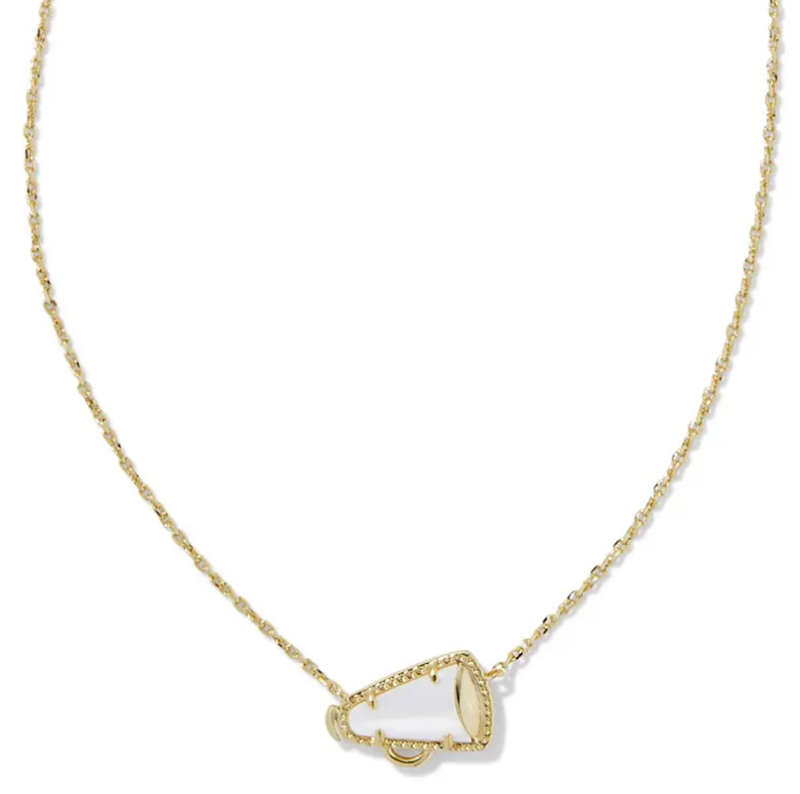 Sterling Silver with Yellow Gold Plated Mother Of Pearl Pendant Necklace-1