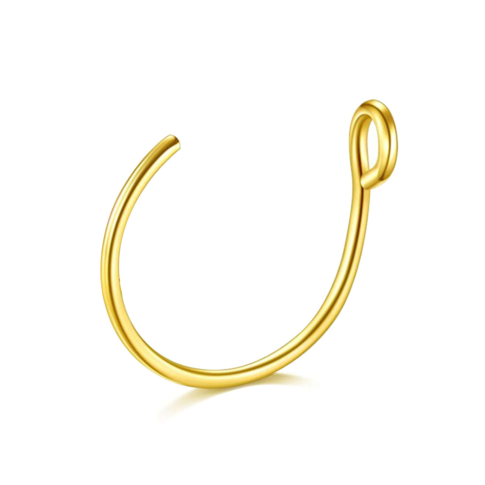 14K Gold Nose Ring - image