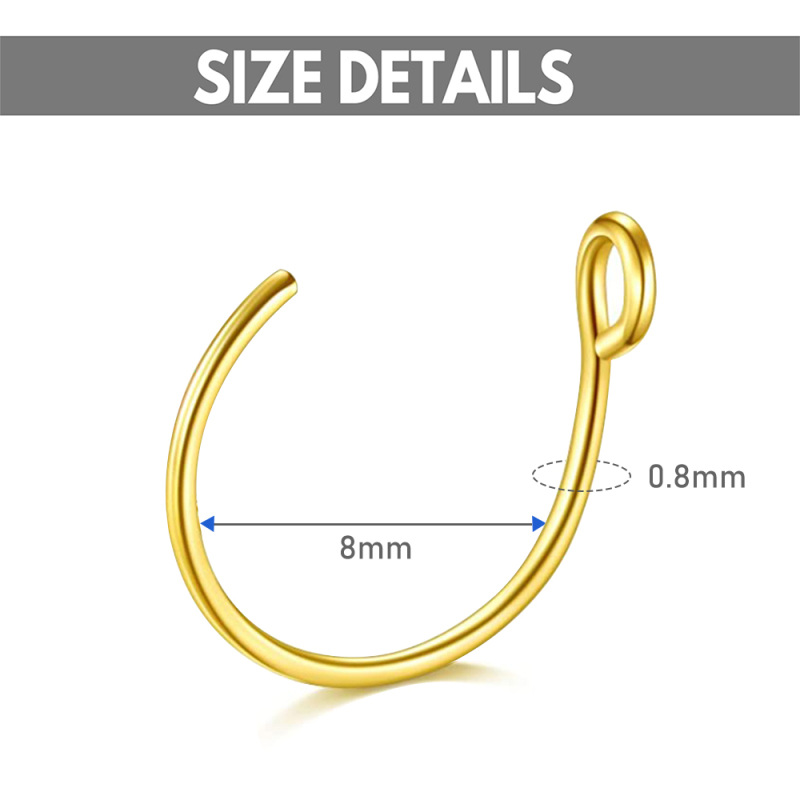 Anel de nariz em ouro 10K-4