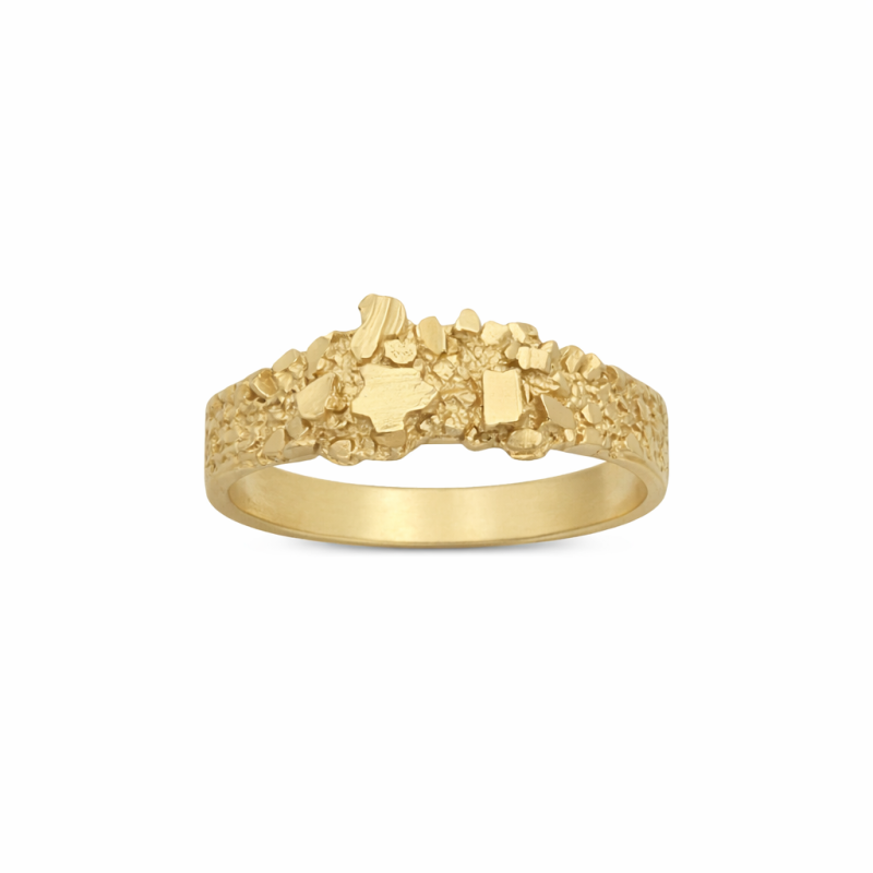 14K-Gold-Nugget-Ring für Herren-1