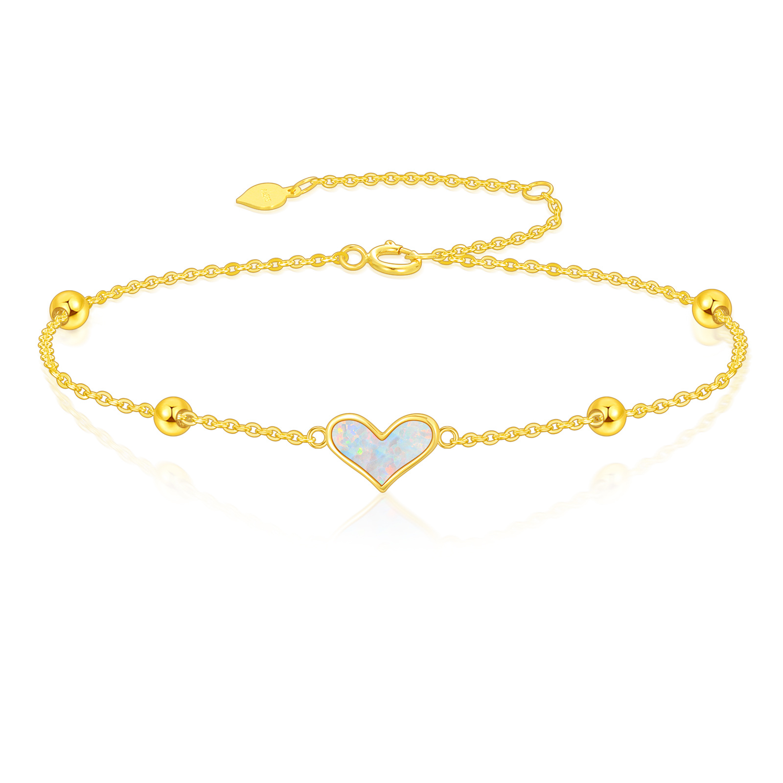 14K Gold Opal Bead … - image