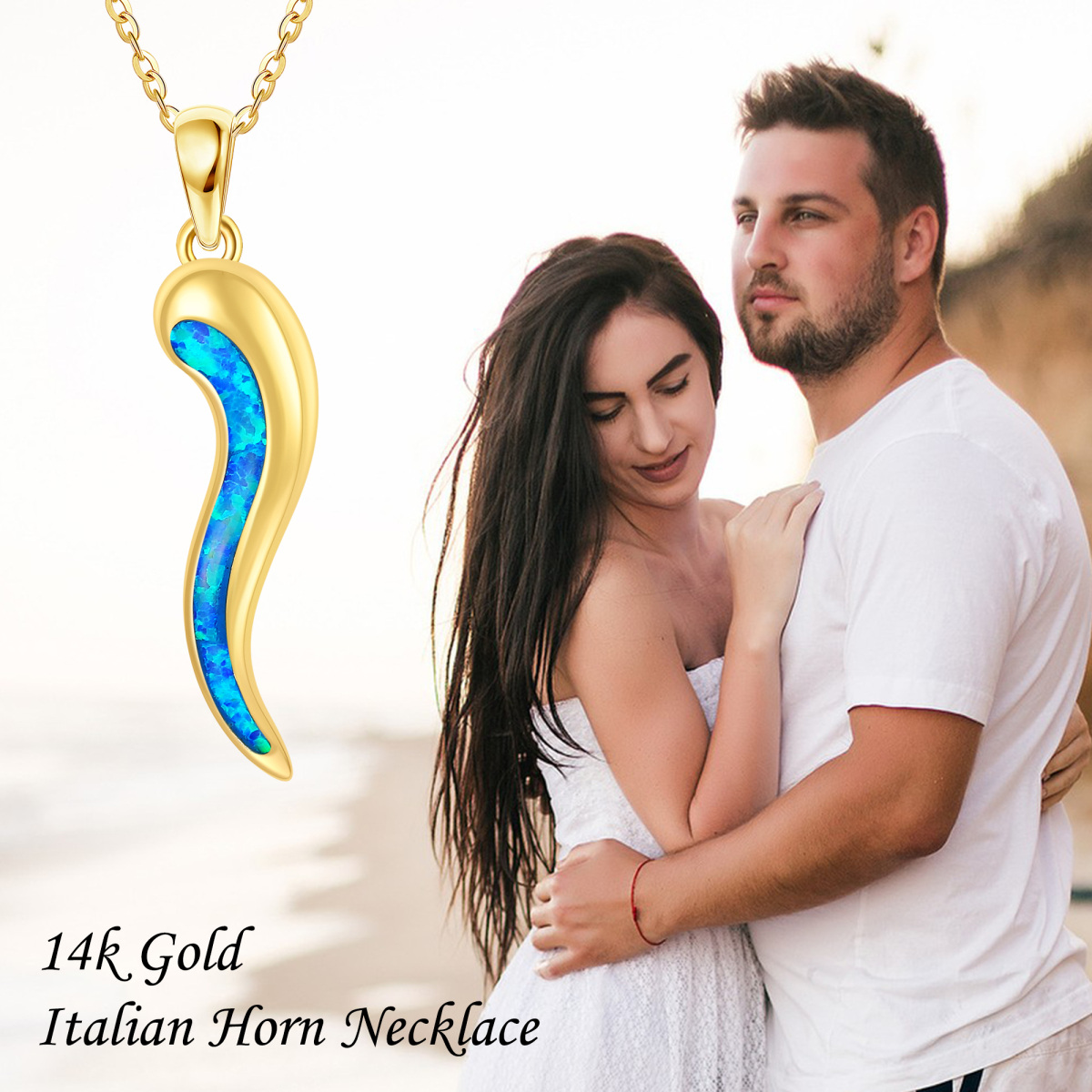 Collana con ciondolo peperoncino opale in oro 14 carati-6