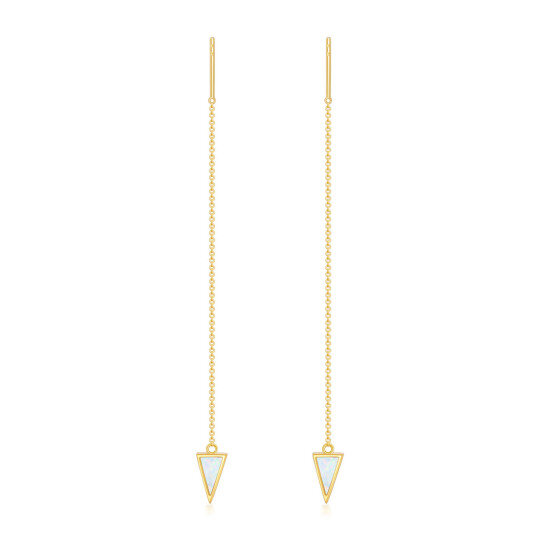 Boucles d'oreilles pendantes en or 14K avec opale