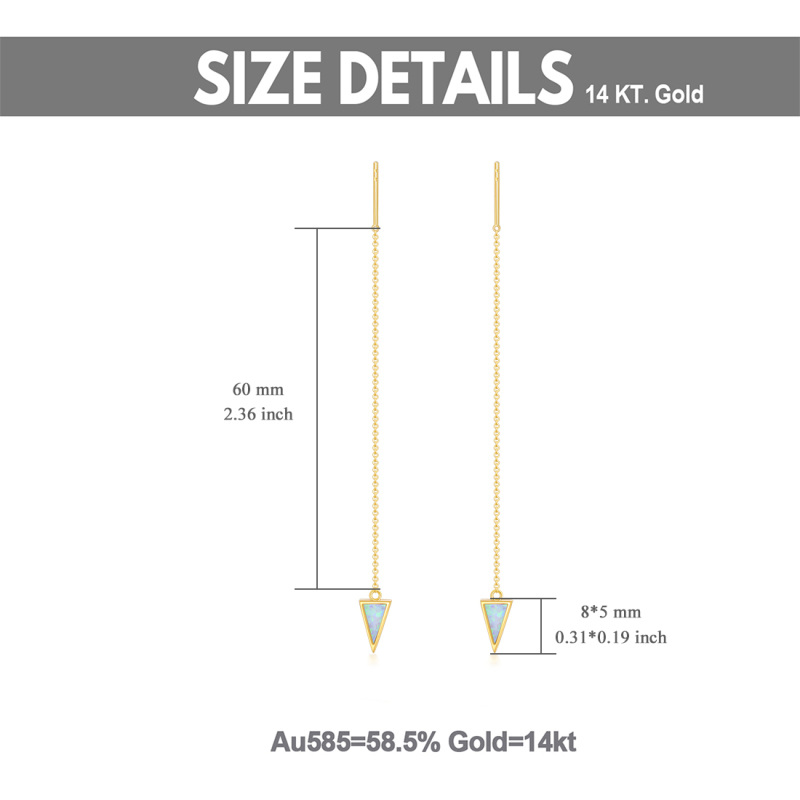 10K Gold Opal Drop Earrings-6