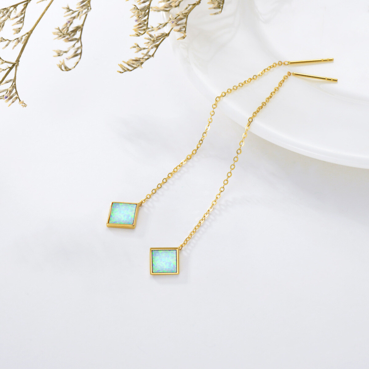 14K Gold Opal-Tropfen-Ohrringe-4