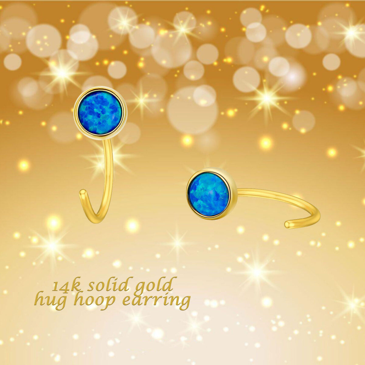 10K Gold Opal Drop Earrings-5