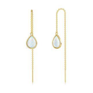 10K Gold Opal Drop Earrings For Women Best Friend-48