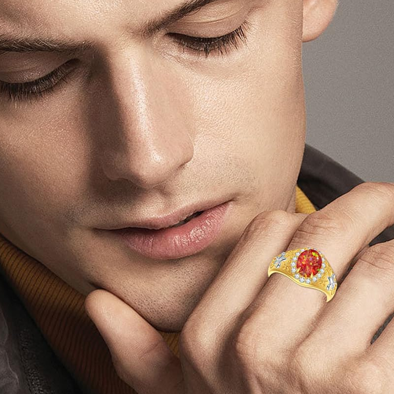 Verlobungsring aus 14 Karat Weißgold mit ovalem, im Labor hergestelltem Diamanten und Edelsteinen, 1,3 bis 5,3 Karat TW-2