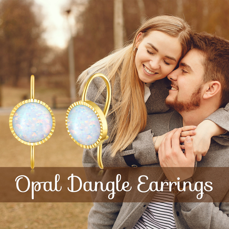 أقراط مرصعة بالذهب الأبيض عيار 10 قيراط مرصعة بالأوبال-6