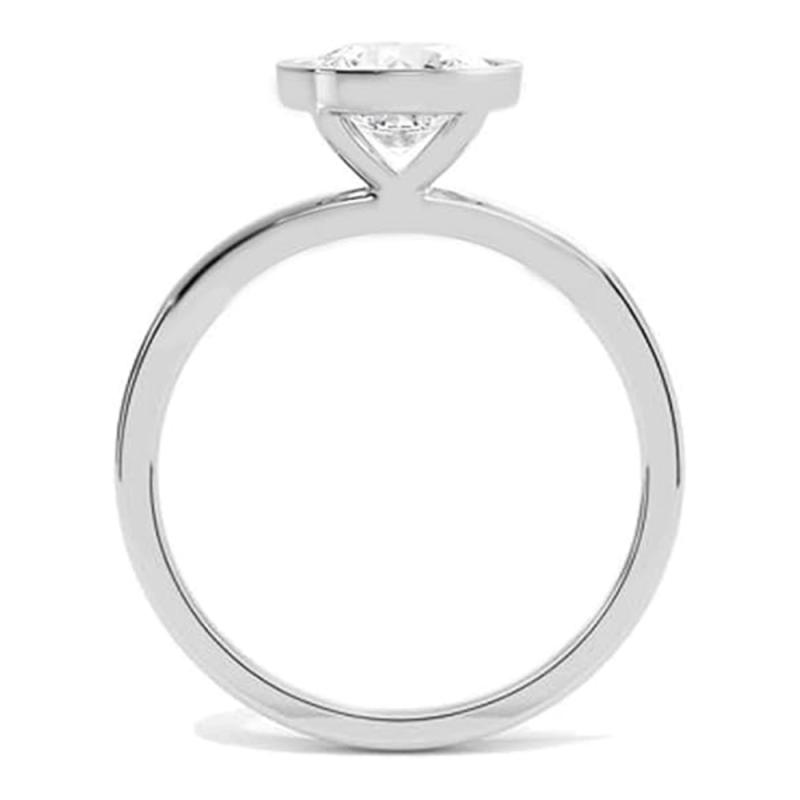 18K Gold Oval Cut Moissanite Engagement Ring-4