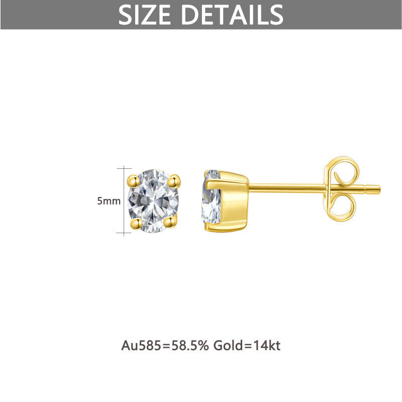 أقراط من الذهب الأبيض عيار 10 قيراط مرصعة بالكريستال بقطع بيضاوي-5