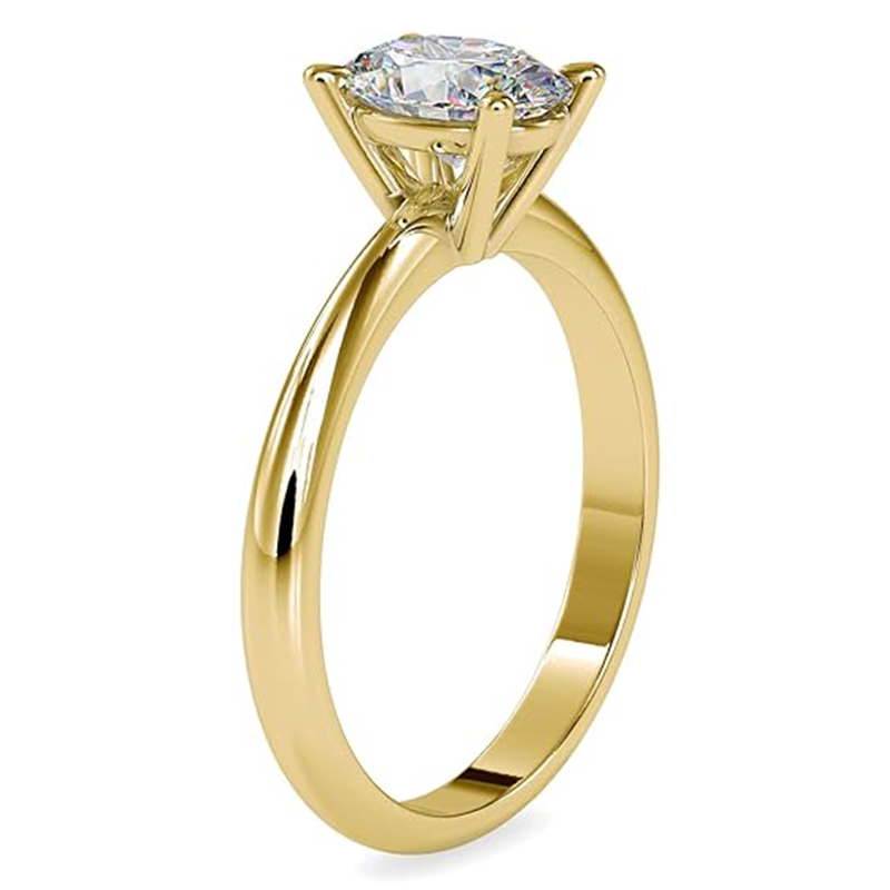 10K Gold Oval Shaped Moissanite Wedding Ring-3