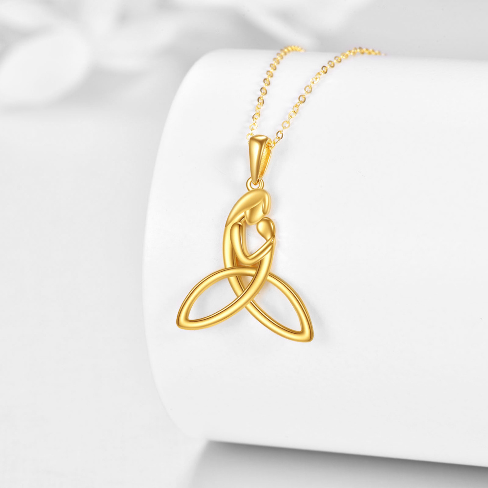 10K gouden hanger met Keltische knoop voor ouders en kinderen-3