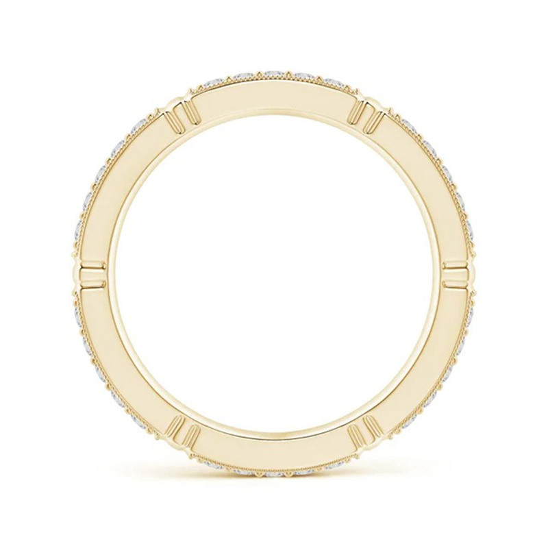 18K-Gold-Strangring mit Pave-Set-Labor-Diamanten – individuell stapelbar-3