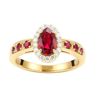 14K Gold Perlschliff-Rubin-Verlobungsring-19