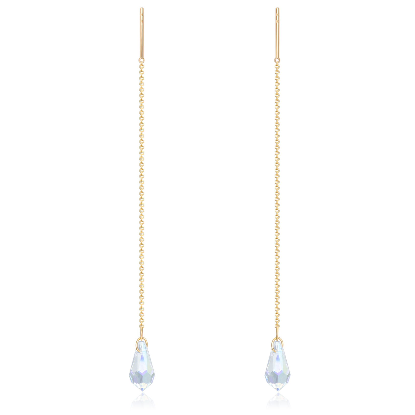 14K Gold Pear Moons… - image