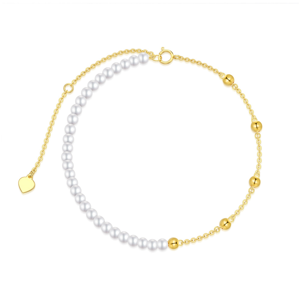 14-karätiges Gold-Perlenarmband mit Perlen für Frauen-1