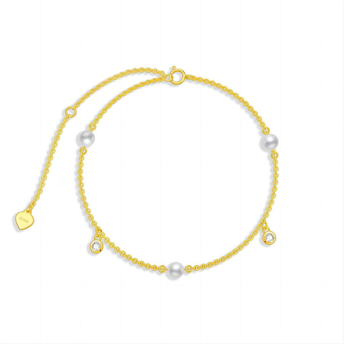 Bracelet de perles en or 14K-1