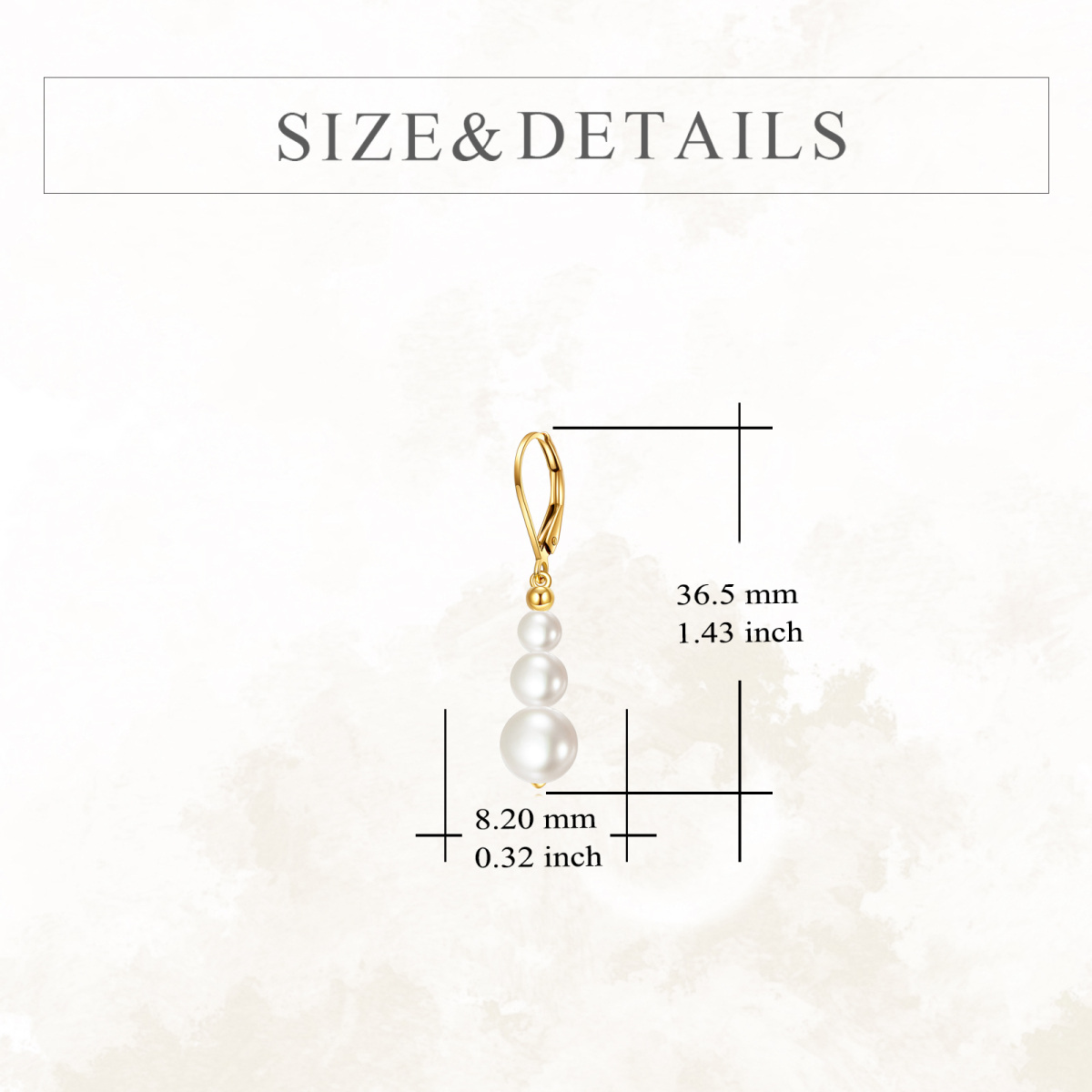 Pendientes colgantes de perla de oro de 14 quilates-5